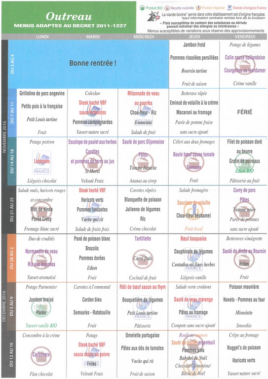 menus saint joseph berck