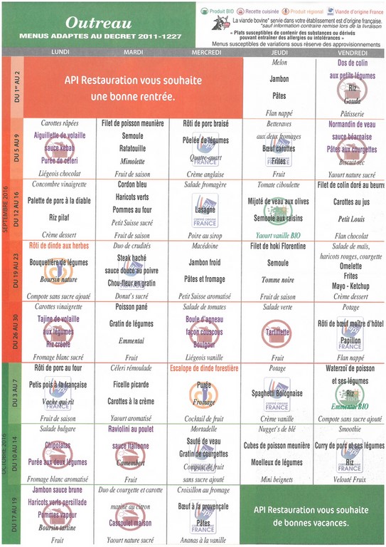 menus saint joseph berck