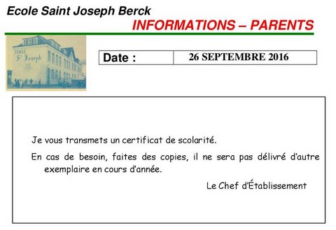 ecole berck